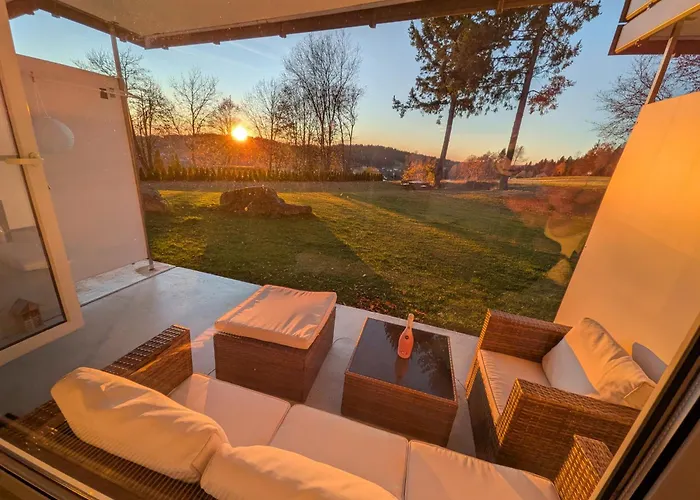 Aparthotel Wellness Pools Saunas With Alpine View Terrace Sankt Englmar